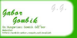 gabor gombik business card